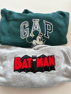 Bundle of Two Gap Hoodies-Batman & Mickey Size 2